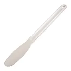 image of Winco CR-926 Bar Maid Spreader with Long 11.5" White Nylon Blade, Plastic Handle - 12/Pack
