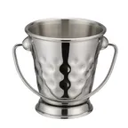 image of Winco DDSA-101S 3" x 3 1/8" Hammered Stainless Steel Mini Pail with Handle