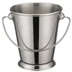 image of Winco DDSA-106S 3 3/4" x 3 3/4" Stainless Steel Mini Pail with Handle
