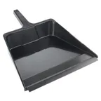 image of Winco DP-1618K Black Plastic Dust Pan, Large, Plastic - 18"W x 16"D x 5-1/4"H