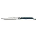 image of Winco K-73PC Steak Knife, 4.5" Blade, 9" Overall, Stainless Steel, Euro Slim ABS Handle - 1 Dozen