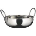 image of Winco KDB-6 28 Oz. Mirror Finish Stainless Steel Kady Bowl with Welded Handles