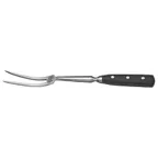 image of Winco KFP-121 Acero 12" Steel Curved Carving Fork, POM Handle