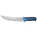 image of Winco KSTK-103 Sof-Tek 10" Hollow Ground Cimeter Knife w/ Blue / Black Handle