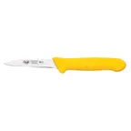 image of Winco KWP-30Y Paring Knife, 3-1/4" Spear Point Blade Carbon Steel, Yellow Plastic Handle - 2/Pack