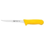 image of Winco KWP-61Y Stäl 6" High Carbon Stainless Steel Narrow Boning Knife w/ Yellow Handle