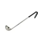image of Winco LDCN-1 Black 1 oz Prime Series One-Piece Stainless Steel Serving Ladle 