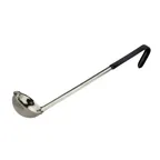 image of Winco LDCN-3K Stainless Steel 1 Piece 3 oz. Serving Ladle w/ Black Handle