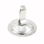 image of Winco MH-2C Menu Card Clip Holder, 2½" x 2½" Stainless Steel Straight Clip, Height 3" less, 1 Dozen