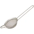 image of Winco MS2K-3S 3" Stainless Steel Strainer/Sifter, Fine Mesh  