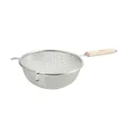 image of Winco MST-8D 8" Medium Double Mesh Strainer, Round - Stainless Steel