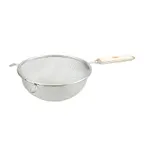 image of Winco MST-8S 8" Medium Single Mesh Strainer, Round - Stainless Steel