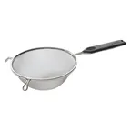 image of Winco MSTP-6SF 6.25" Single Fine Mesh Strainer, Stainless Steel w/ Plastic Handle 