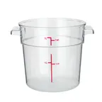 image of Winco PCRC-1 1 Qt. Clear Round Polycarbonate Food Storage Container