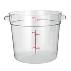 image of Winco PCRC-6 6 qt Round Food Storage Container, Polycarbonate, Clear