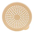 image of Winco PDG-BL 10 oz Beige Plastic Dredge Lid, Perforated Top, NSF, Fits PDG-10 & PDG-10AC - 6/Pack