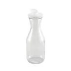 image of Winco PDT-05 Polycarbonate Decanter With Flip-Top Lid, 0.5 Qt.