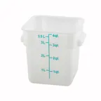image of Winco PESC-4 4 qt White Square Food Storage Container