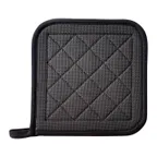 image of Winco PH-8N Neoprene 8" X 8" Pot Holder, Stain & Water Resistant, Black