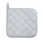 image of Winco PH-8S Pot Holder, 8" x 8" Silicone-Coated 100% Cotton, Silver Finish - 1 Dozen