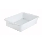 image of Winco PL-5W White Dish Box, 1-Compartment, Polypropylene