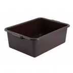 image of Winco PL-7B Brown Dish Box, 1-Compartment, Polypropylene