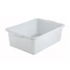 image of Winco PL-7W White Dish Box, 1-Compartment, Polypropylene