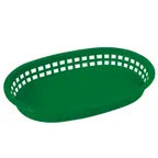 image of Winco PLB-G Green oval plastic platter 10.75" x 7.25" x 1.5", microwave safe 150°F - 1 Dozen