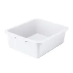 image of Winco PLW-7W White Dish Box, 1-Compartment, Freezer Safe