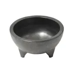 image of Winco PMSB-56 Polypropylene Molcajete Salsa Bowl, Black - 56 oz / BPA Free 