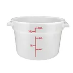 image of Winco PPRC-12W 12 qt White Round Food Storage Container, Polypropylene