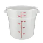 image of Winco PPRC-18W 18 qt White Round Food Storage Container, Polypropylene