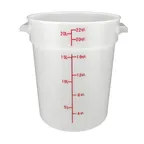 image of Winco PPRC-22W 22 Qt White Polypropylene Food Storage Container