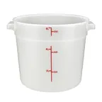 image of Winco PPRC-6W 6 Qt Polypropylene Food Storage Container, White
