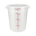 image of Winco PPRC-8W 8 Qt Polypropylene Food Storage Container, White