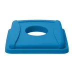 image of Winco PTCSB-23L Bottle/Can Lid, Square, Polystyrene, Blue (for PTCS-23L)