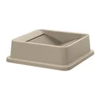 image of Winco PTCSL-23BE Lid, Square, Polystyrene, Beige (for PTCS-23BE) 