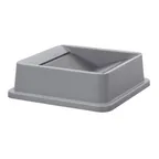 image of Winco PTCSL-23G Lid, Square, Polystyrene, Gray (for PTCS-23G) 