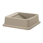 image of Winco PTCSL-35BE Lid, Square, Polystyrene, Beige (for PTCS-35BE) 