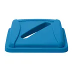 image of Winco PTCSP-23L Lid, Square, For Paper, Polystyrene, Blue (for PTCS-23L) 