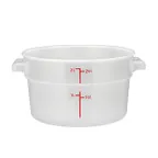 image of Winco PTRC-2 Round Translucent Food Storage Container, 2 Qt.