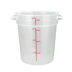 image of Winco PTRC-4 4 Qt. Round Translucent Food Storage Container