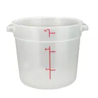 image of Winco PTRC-6 Round 6 Qt. Translucent Food Storage Container