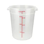 image of Winco PTRC-8 Round 8 Qt. Translucent Food Storage Container