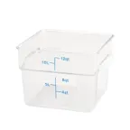 image of Winco PTSC-12 12 Qt. Polypropylene Square Food Storage Container