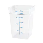 image of Winco PTSC-22 22 Qt. Polypropylene Square Food Storage Container