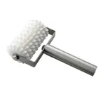 image of Winco RD-8 Dough Roller Docker w/ Stainless Steel Handle, 5" Head, 8-Wheel, 8" O.A.L.