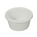 image of Winco RFM-2W 2‑Oz White Melamine Ramekin, Fluted, Heat‑Resistant to 212°F, Dishwasher‑Safe - 1 Dozen