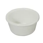 image of Winco RFM-3W 3-oz Fluted White Melamine Ramekin, Heat-Resistant to 212°F, Dishwasher-Safe - 1 Dozen