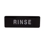 image of Winco SGN-327 Rinse Sign - White Imprint on Black, 9" x 3"